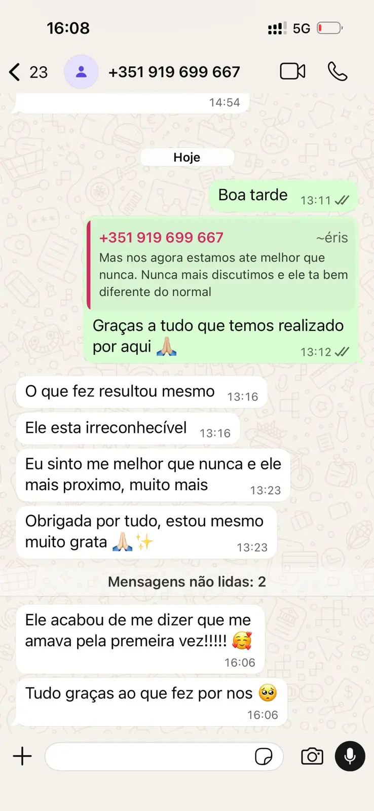 Ele me disse que me amava pela primeira vez!!!!! Tudo graças ao que fez por nós.