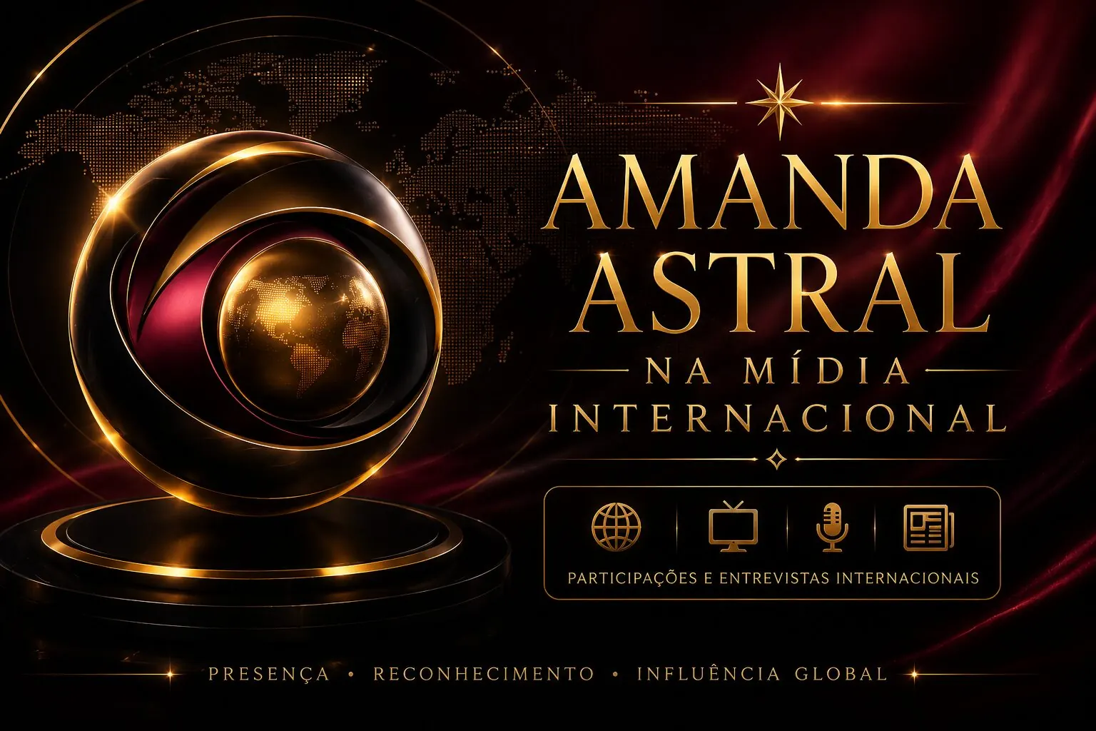 Amanda Astral na Mídia Internacional — presença, reconhecimento e influência global